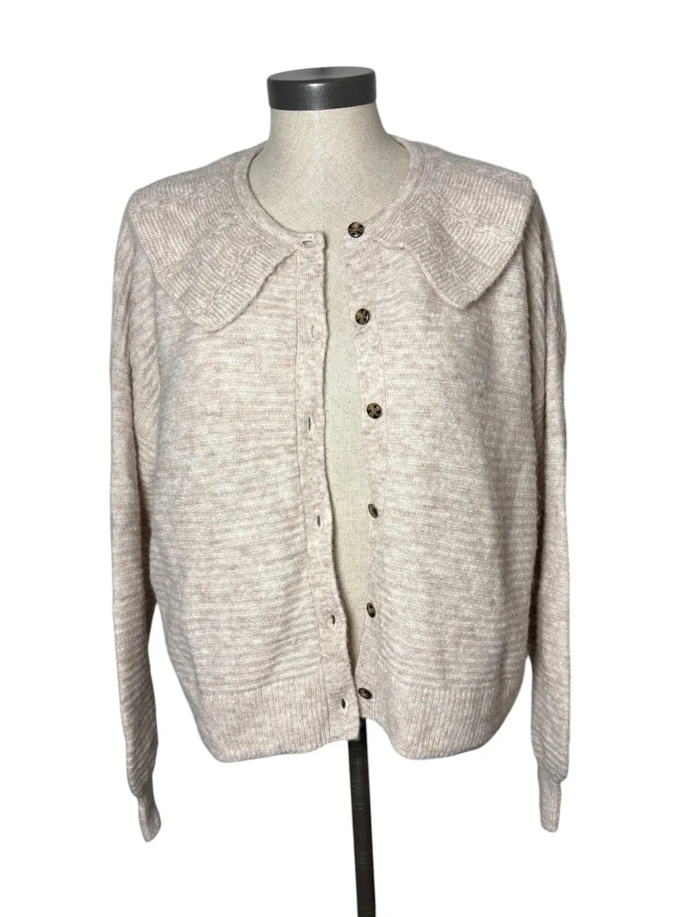 MADEWELL Alpaca Wool Peter Pan Collar Cardigan – Size Small Cottagecore